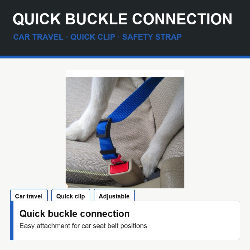 Adjustable Pet Car Seat Belt - Fit Detail