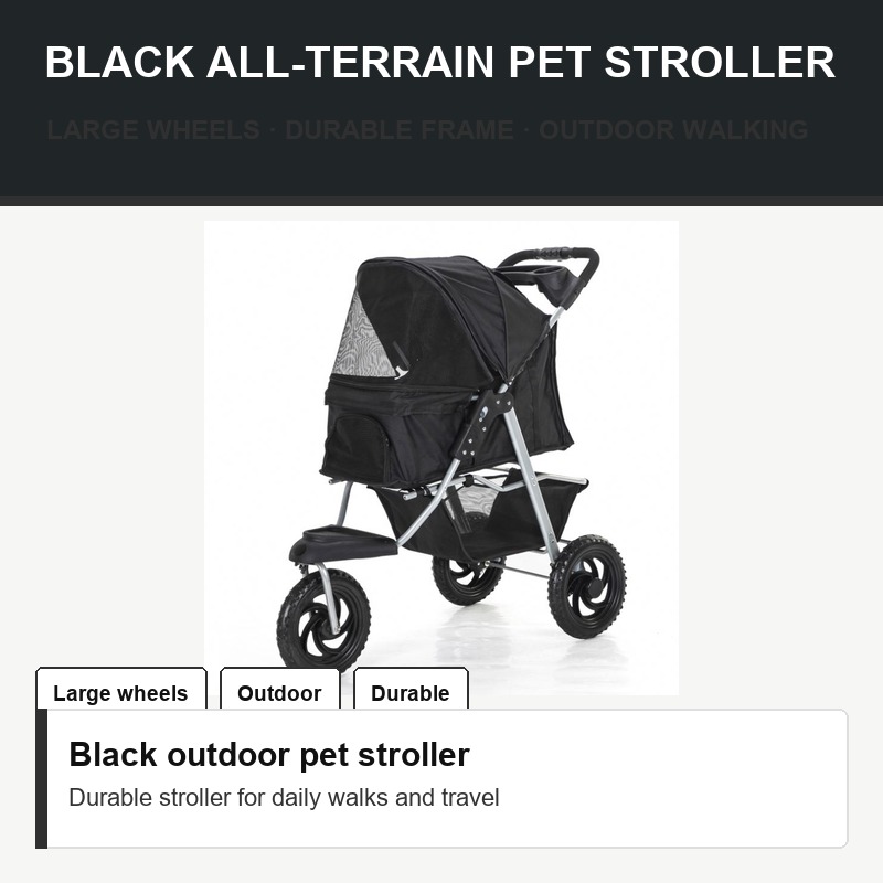 Black All-Terrain Pet Stroller