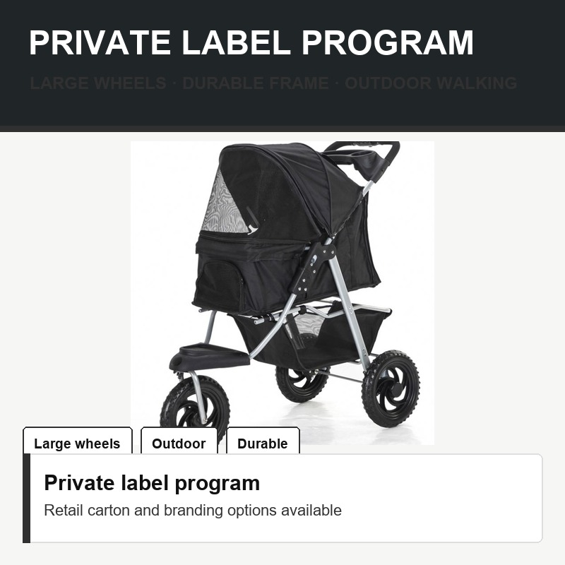 Black All-Terrain Pet Stroller - Packaging