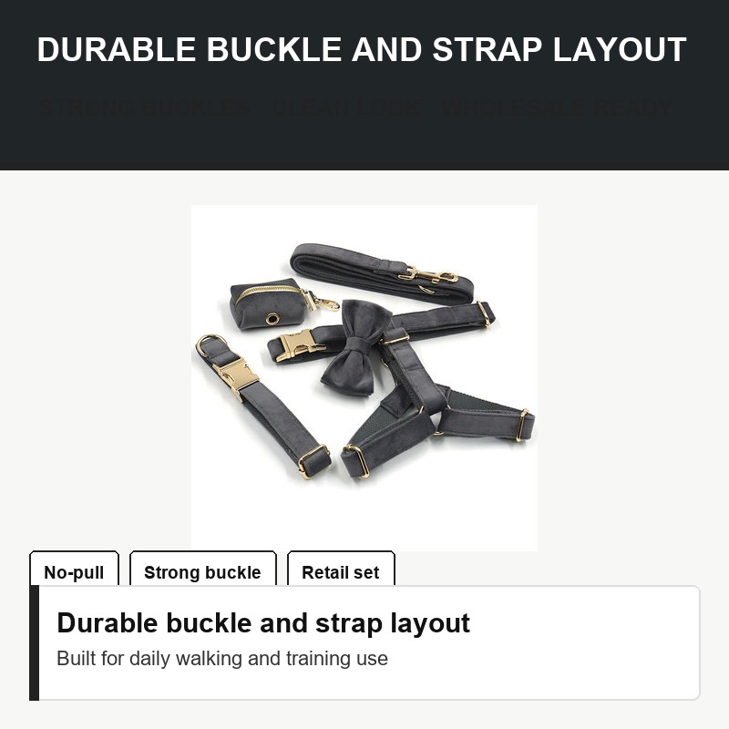 Black No-Pull Dog Harness - Fit Detail