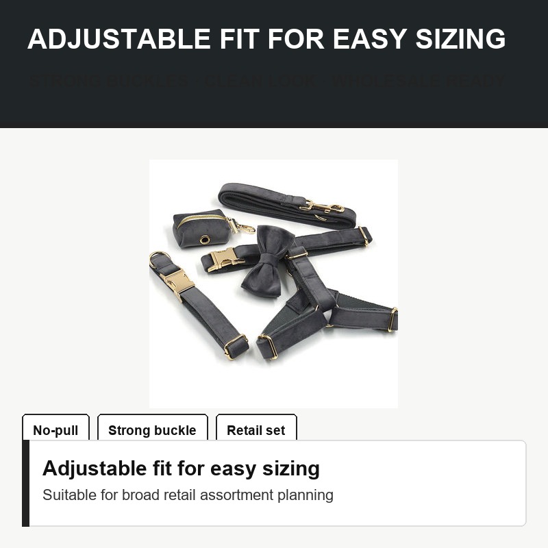 Black No-Pull Dog Harness - Material