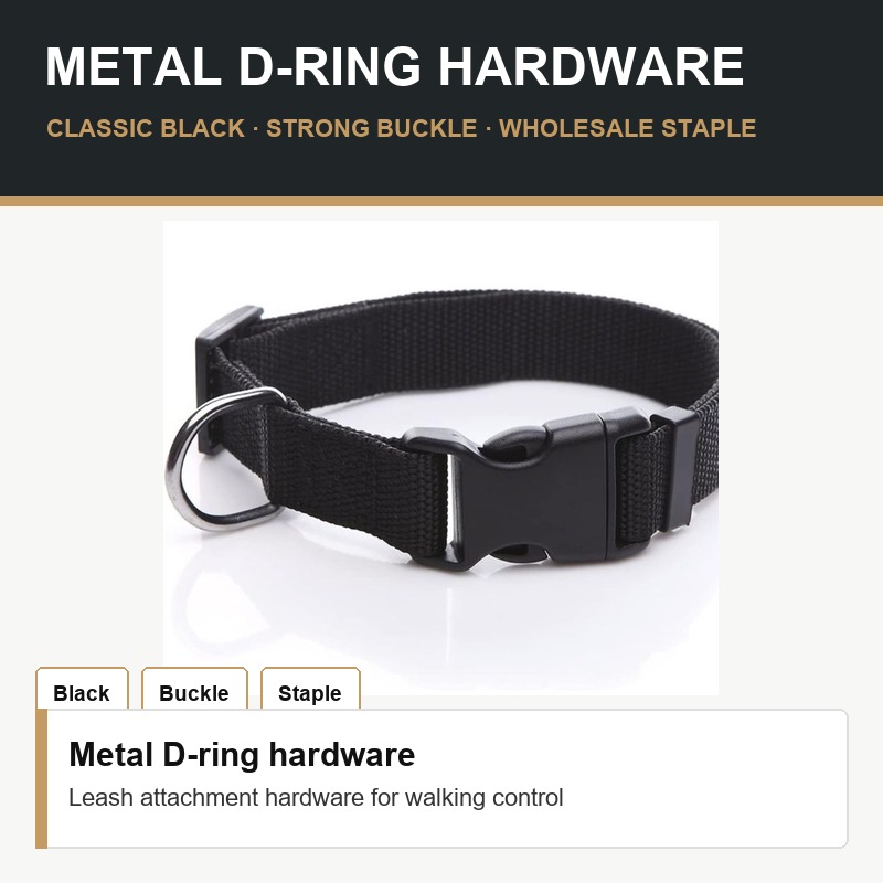 Black Quick-Release Nylon Collar - Material