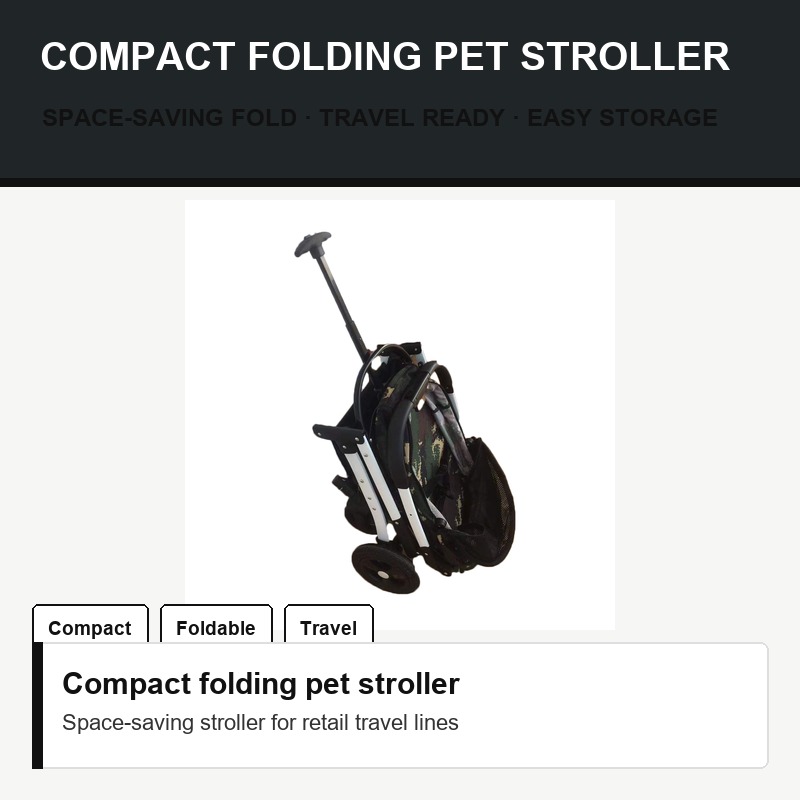 Compact Folding Pet Stroller