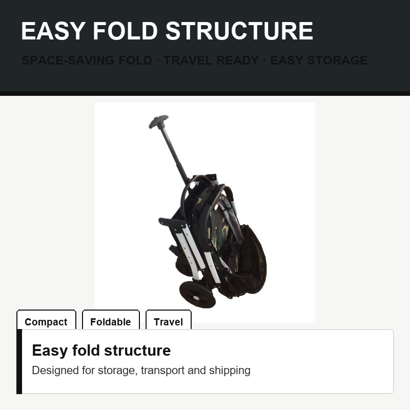 Compact Folding Pet Stroller - Fit Detail
