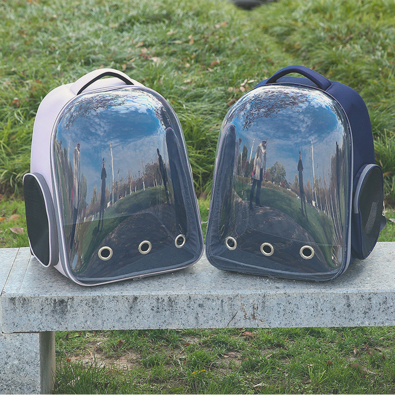 Dual-Window Transparent Pet Backpack - Sand