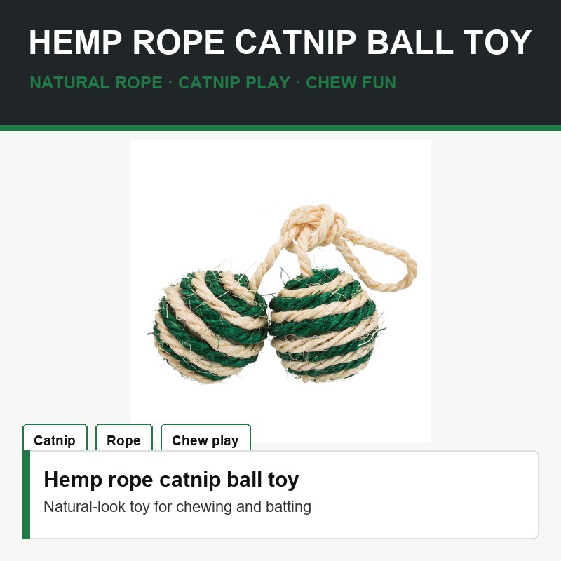 Hemp Rope Catnip Ball Toy