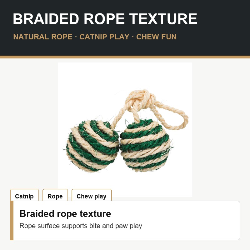 Hemp Rope Catnip Ball Toy - Fit Detail
