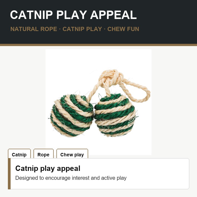 Hemp Rope Catnip Ball Toy - Material