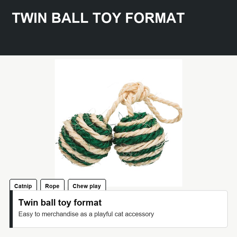Hemp Rope Catnip Ball Toy - Hardware