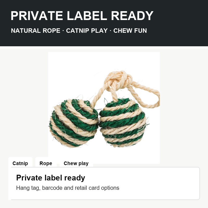 Hemp Rope Catnip Ball Toy - Packaging
