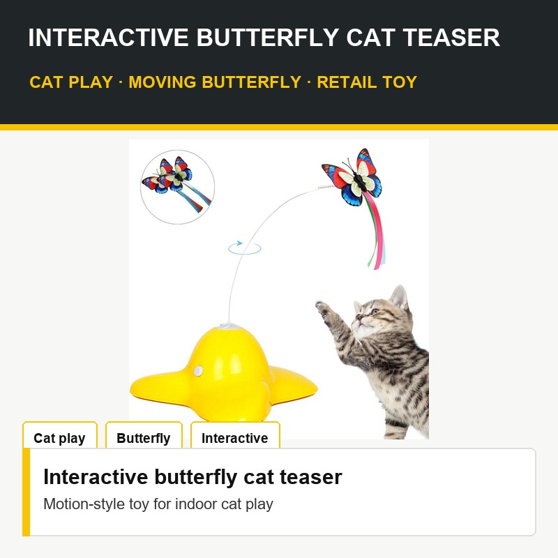 Interactive Butterfly Cat Teaser