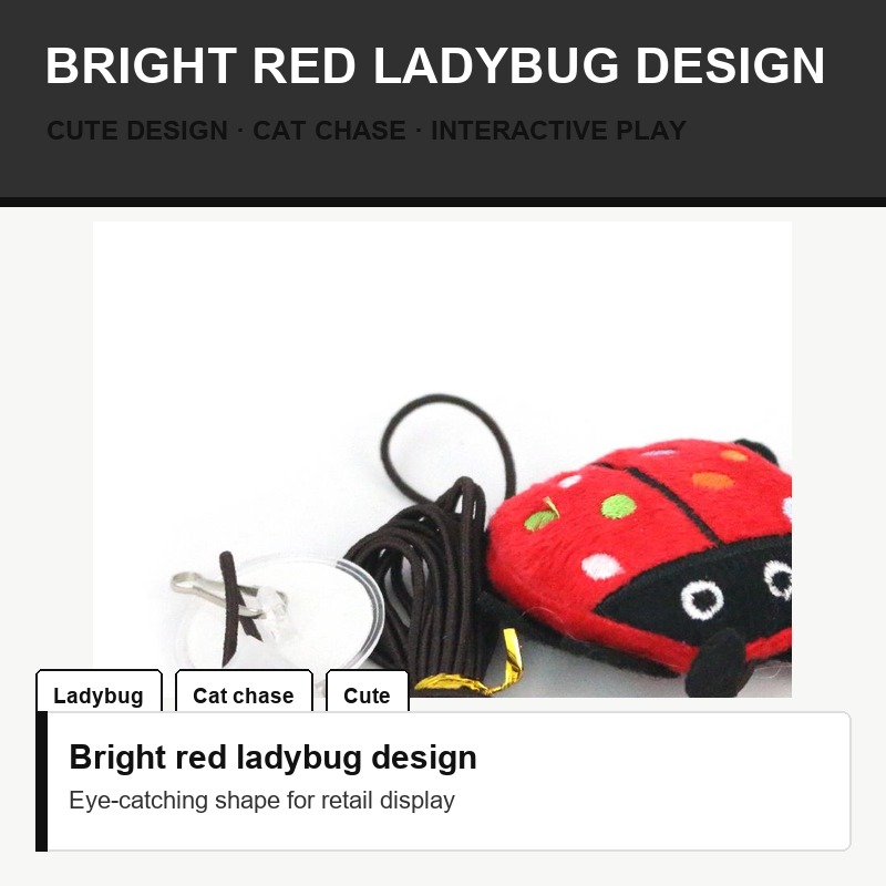 Ladybug Cat Teaser Toy - Fit Detail