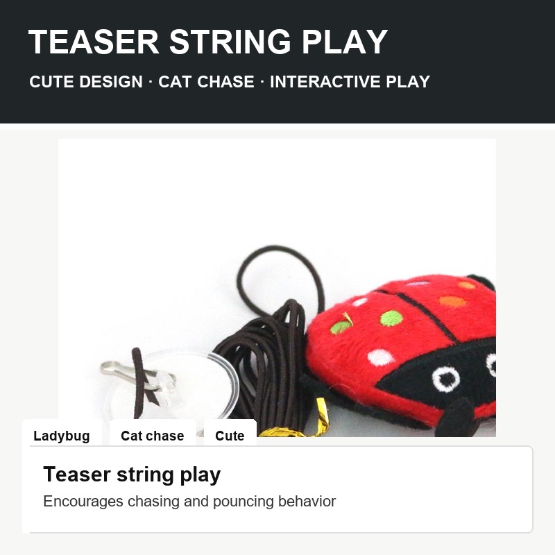 Ladybug Cat Teaser Toy - Material