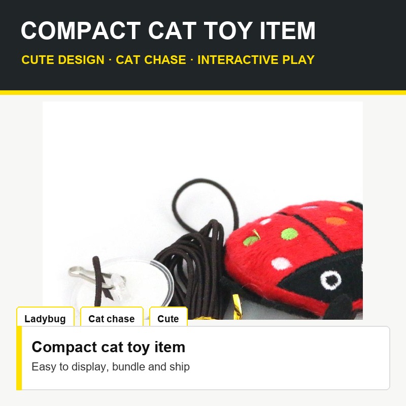 Ladybug Cat Teaser Toy - Hardware