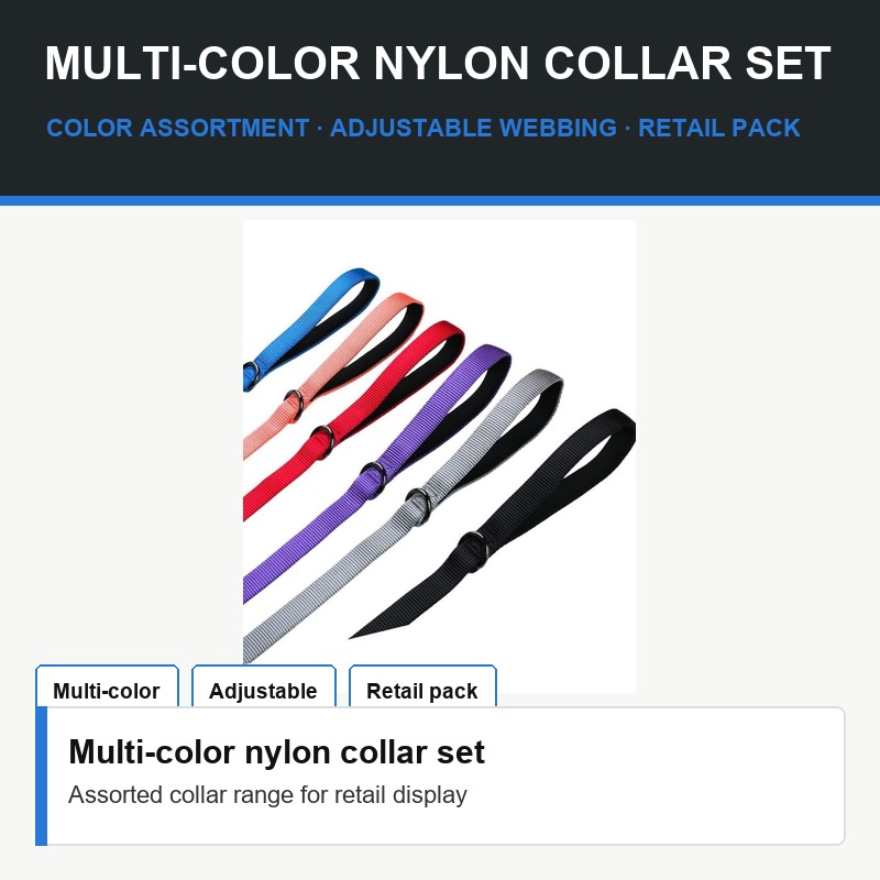 Multi-Color Nylon Collar Set