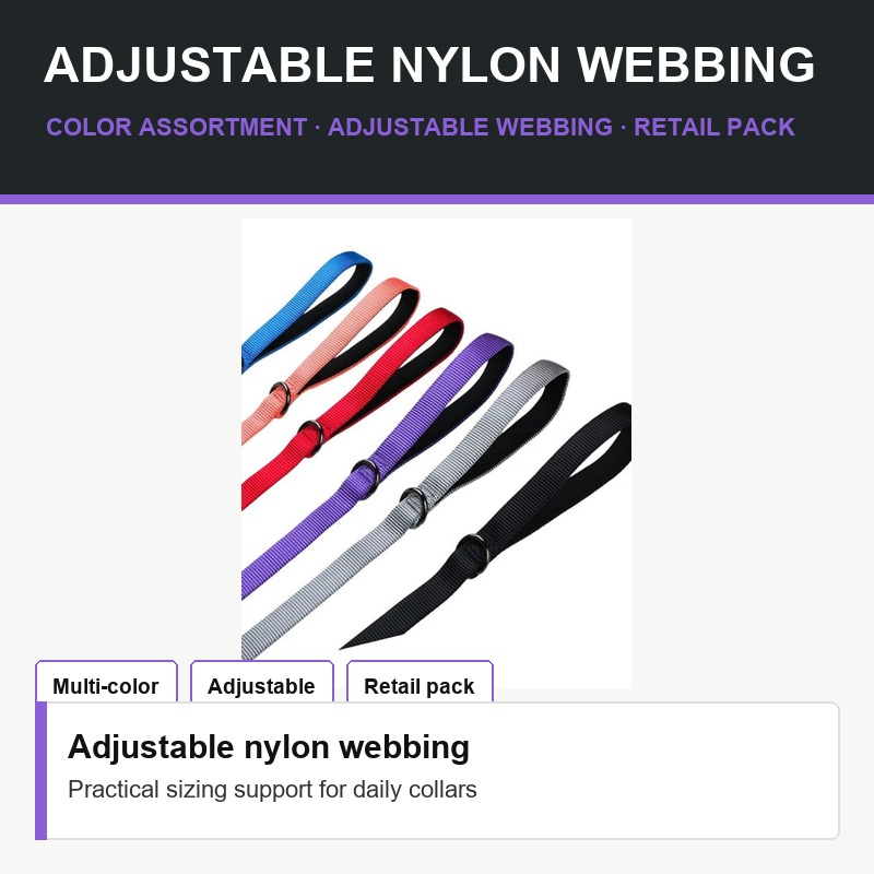 Multi-Color Nylon Collar Set - Material