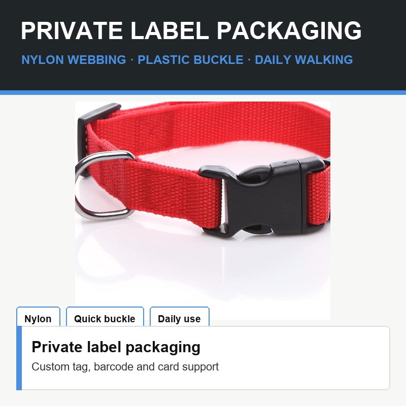Red Quick-Release Nylon Collar - Packaging
