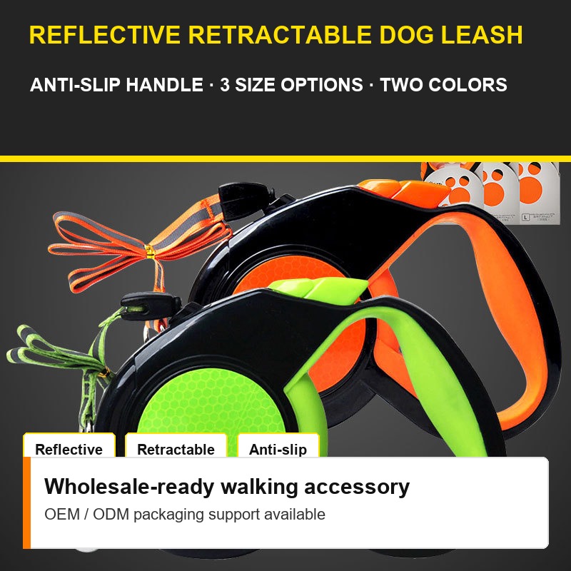 Reflective Retractable Dog Leash