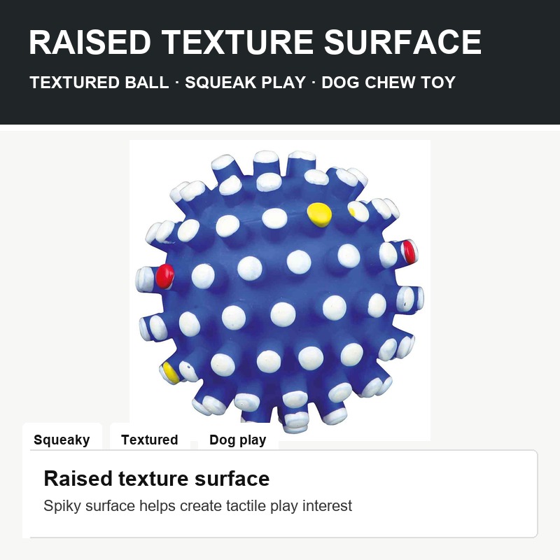 Spiky Squeaky Dog Ball - Fit Detail