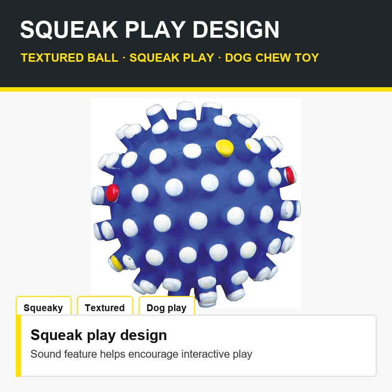 Spiky Squeaky Dog Ball - Material