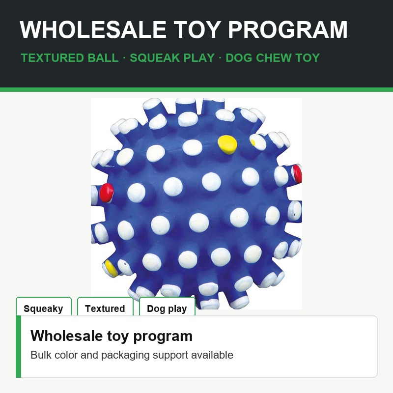 Spiky Squeaky Dog Ball - Packaging