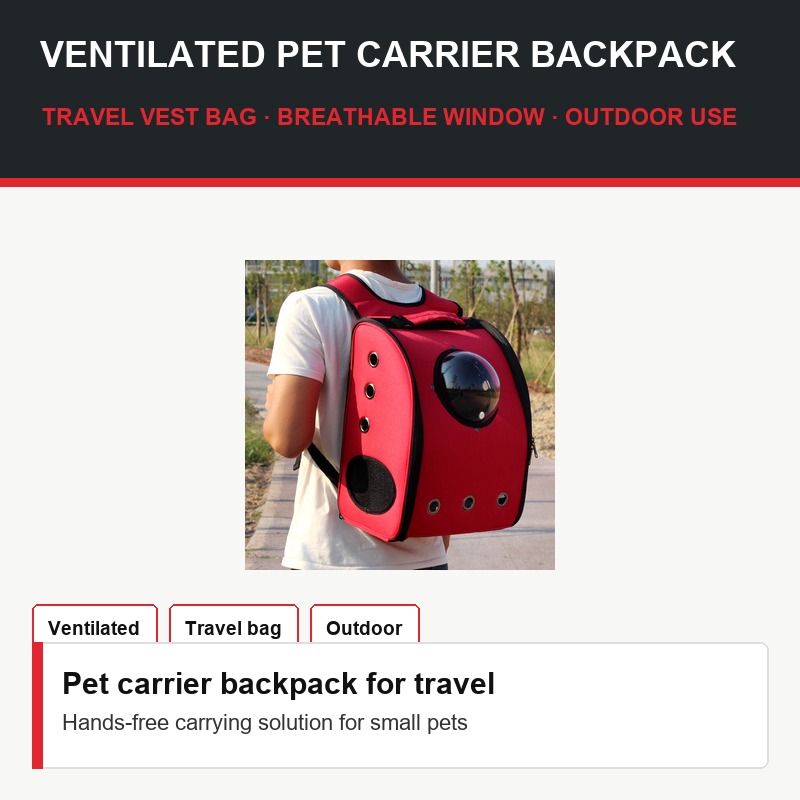 Ventilated Pet Carrier Backpack