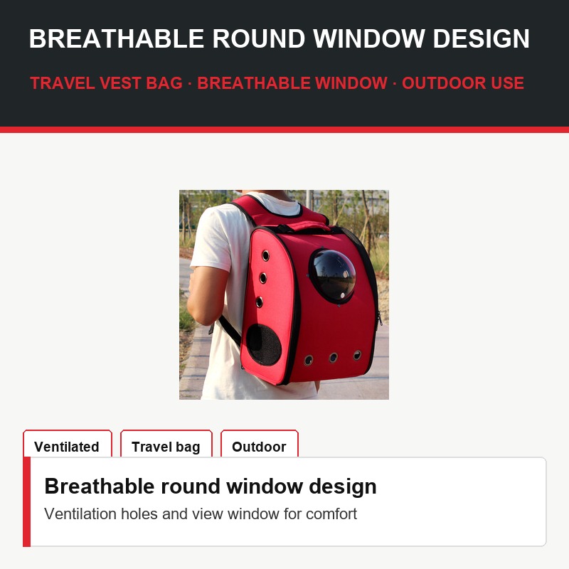 Ventilated Pet Carrier Backpack - Fit Detail